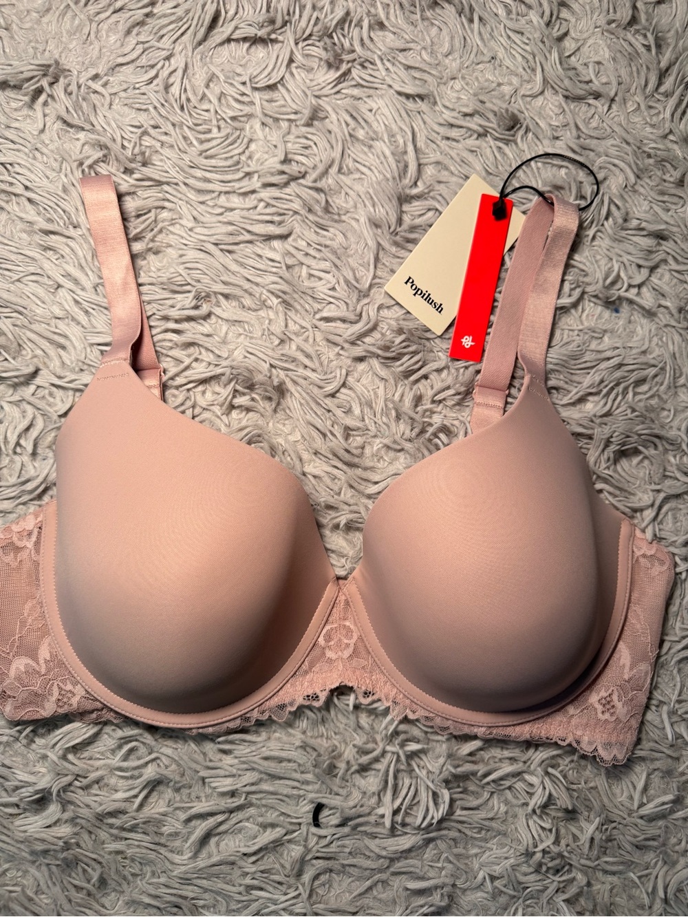 NWT 42D Popilush Delicate Embrace Lace Underwire Bra